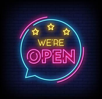 We're open